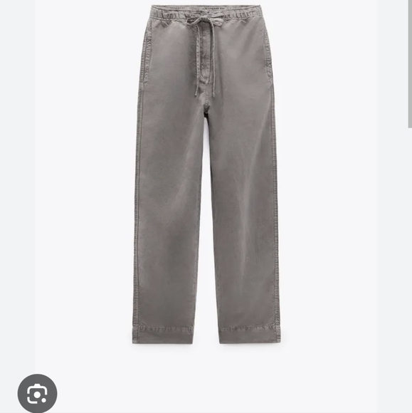 Zara linen blend barrel pants - Picture 3 of 7